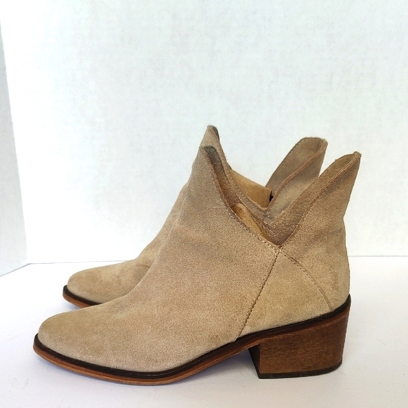 Zara nude tan suede ankle boots 36 - Picture 2 of 10